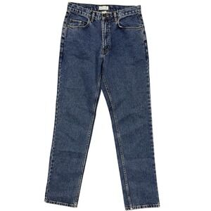 Merona Jeans Mens 32x34 Blue Medium Wash Regular Fit Straight Denim Cotton‎